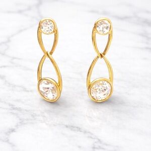 Loop to Loop Gold Tone Earrings